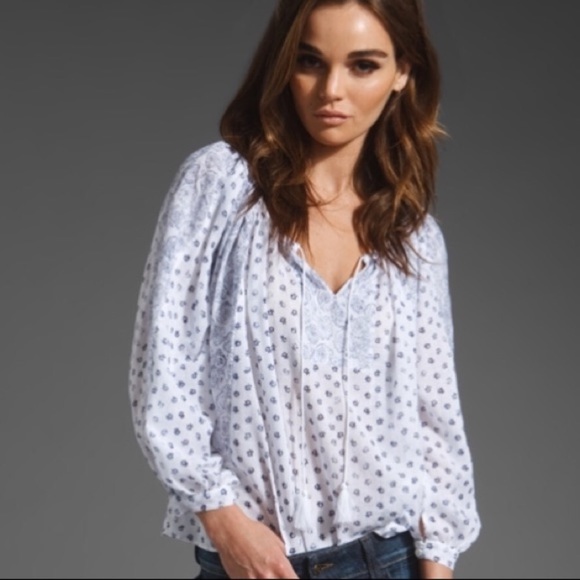 Rebecca Taylor Tops - Rebecca Taylor peasant style top with tie tassels